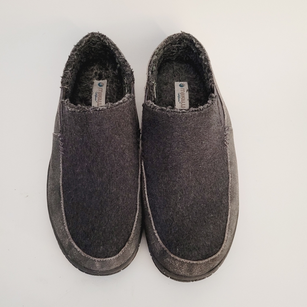 Makalu California Gray Suede Slip On Slipper Shoes